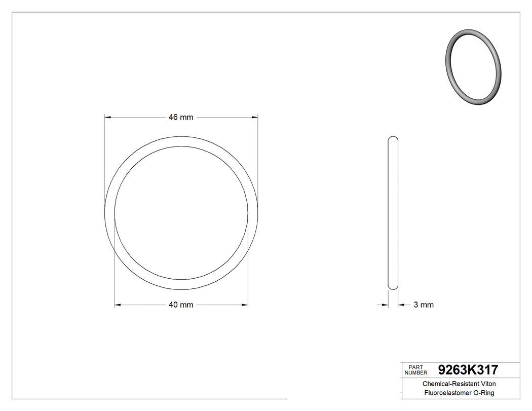 Technical drawing - 9263K317